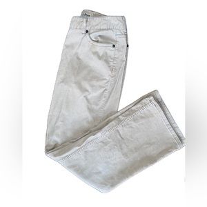 L.L.Bean Womens Beige Cotton Corduroy High-Rise Straight Fit Trouser Pant Size 8